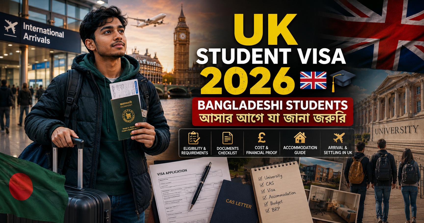 UK Student Visa 2026: What Bangladeshi Students Need To Know Before Coming to Britain 🇧🇩🇬🇧